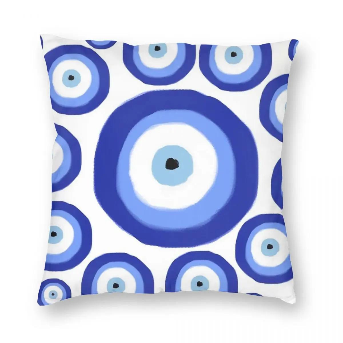 

Греческий Глаз Символ Удачи Наволочка Мягкий Полиэстер Наволочка Декор Наволочка Чехол на Подушку Кровать Молния 66x66cm