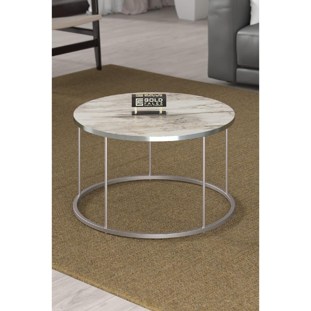 Coffee Table And Nesting Table Terra Silver White
