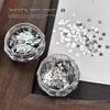 1 Jar Shiny Silver Sequins Mix Shapes Starlight Love Butterfly Star Slice Nail Art Stickers Decals Manicure Paillette Charms