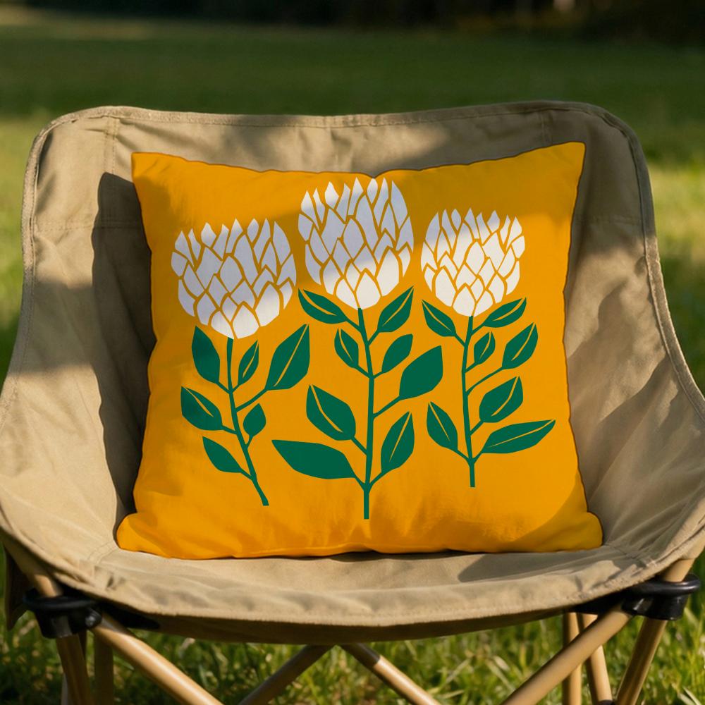 Plants and Flowers Cushion Cover Soft Reversible Durable Pillow Cover MultiScene Use for Home Car Daily Comfort