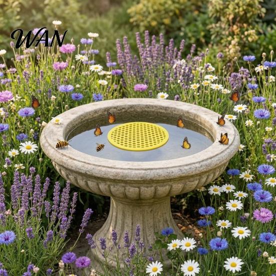 Outdoor Bee Drinking Platform Floating Island, Honeycomb Design Platform, Safe Waterer for Garden Float Bees Butterflies Cup Backyard Pollinators