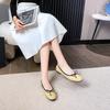 Grape Mom Studiolee 2025 Spring and Summer Gentle Bow Square Head Shallow Mouth Flat Bottom Soft Sole Ballet Single Shoes Women