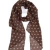 Brown Polka Dot Silk Scarf: Versatile 2025 Hair Tie & Neck Wrap Accessory