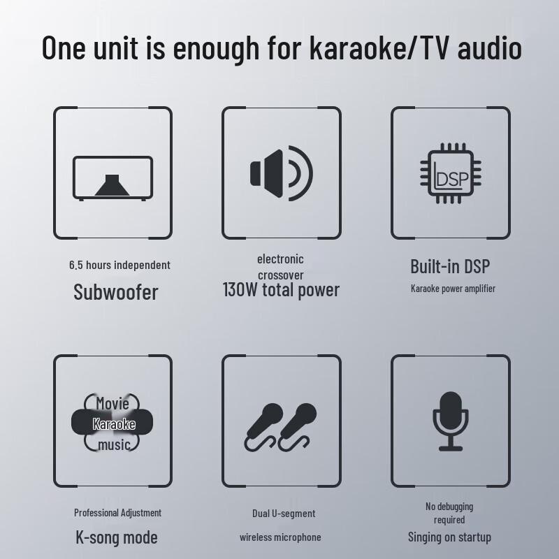 SANSUI 91W Home KTV Soundbar System