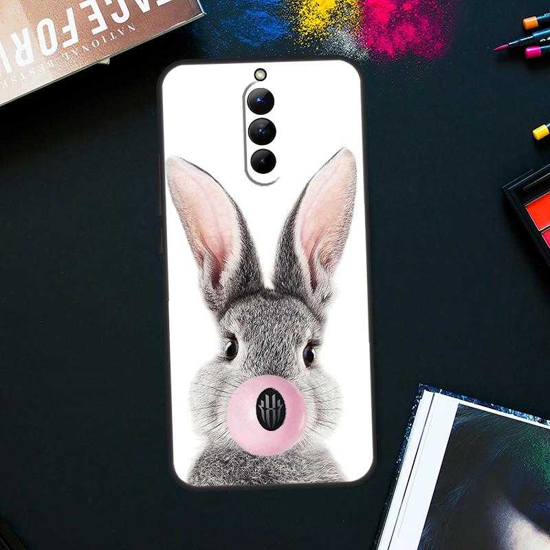 Cute Bunny Rabbit Case For ZTE Nubia Red Magic 9 Pro Plus RedMagic 8 8S Pro Plus 6 7 6S 7S Pro 5G 5S 6R Cover