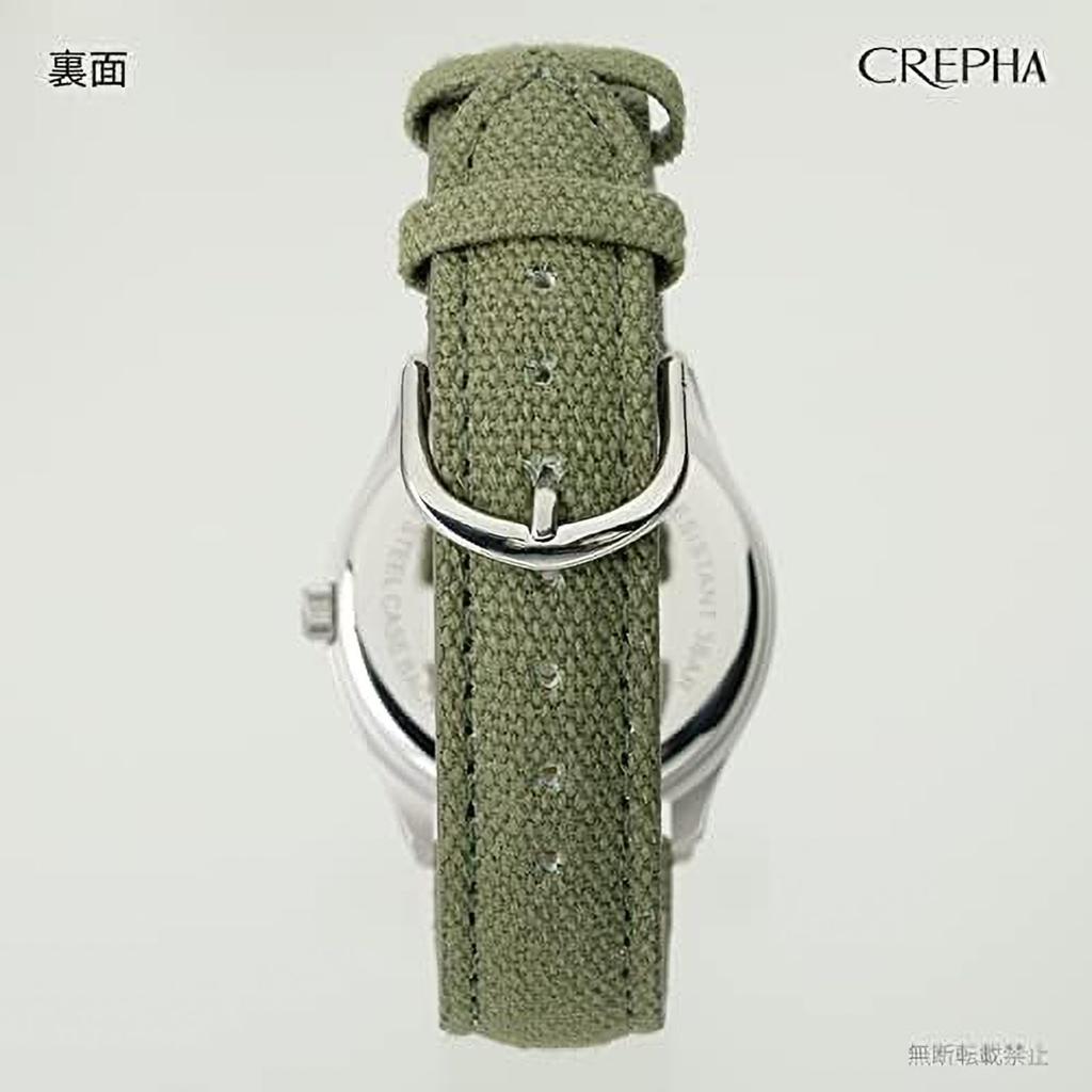 CREPHA Analog Quartz 3 ATM Water Luminous Calendar Day of the Week and Date Simple and Nylon 18mm Band Suitable for Working High School and Junior
