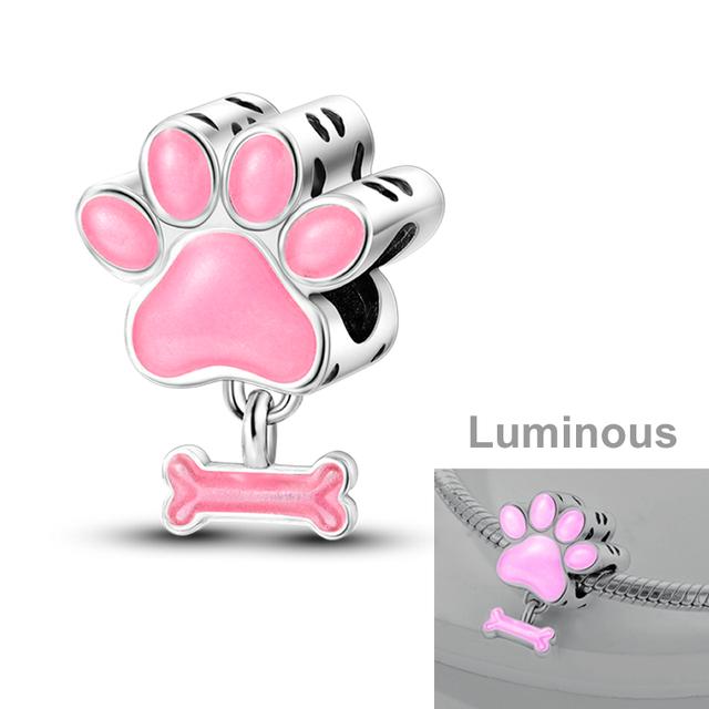 Luminous Charms Beads 925 Silver Constellations Firefly Jellyfish Bulb Star Moon Dangle Fit Original Bracelet Jewelry