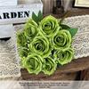 9 Heads Real Happy Imperial Rose Flower Mini Photography Photo Gift Valentine's Day Flowers 10 Colors Crystal Grass Bouquet