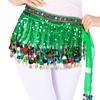 Shiny Sequins Belly Dance Belt Rhinestone Tassels Dancer Skirt For Thailand/India/Arab Hip Scarf Women