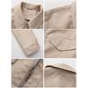GMXIA Women's Vintage Casual Solid Color Print Spring and Autumn Thin Leather Clothing Fashion Long Sleeve Jackets & Coats