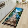 1Pcs Beautiful Scenery Pattern Floor Mat Modern Kitchen Polyester Rug Non-Slip Colorful Indoor Carpet, For Home Bathroom Bedroom Living Room Decor