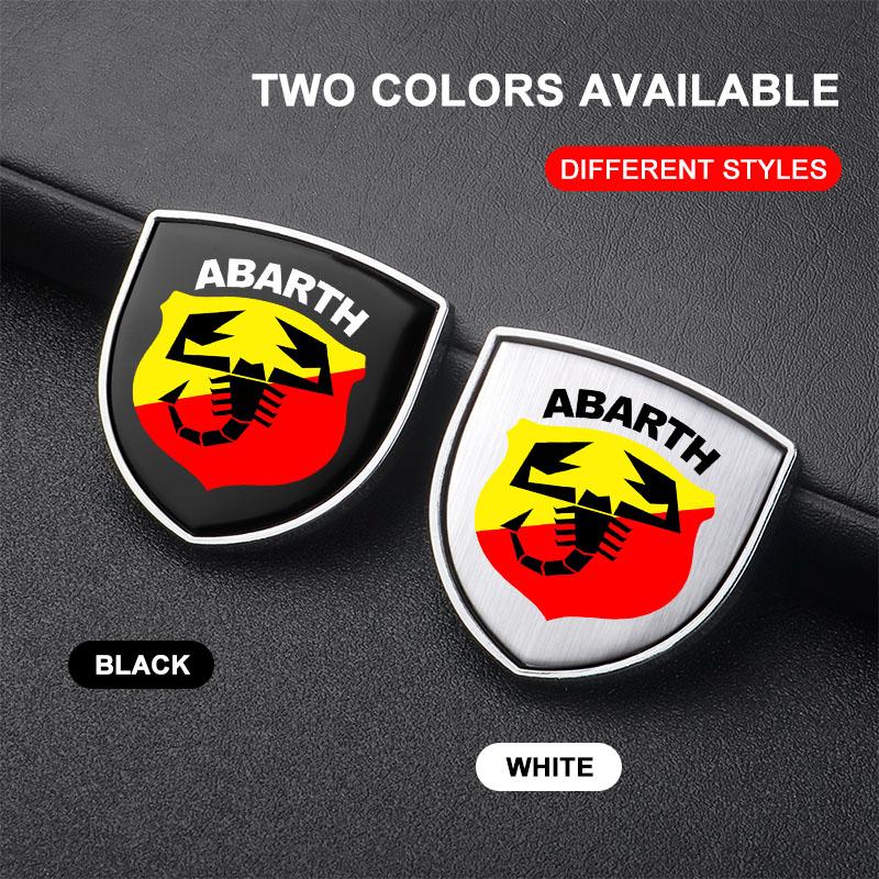 1Pc Car Metal Sticker Custom Shield Car Rear Trunk Shield Emblem Badge Sticker for Abarth Abbas 695 595 500 Competizione 124 Spider PUNTO