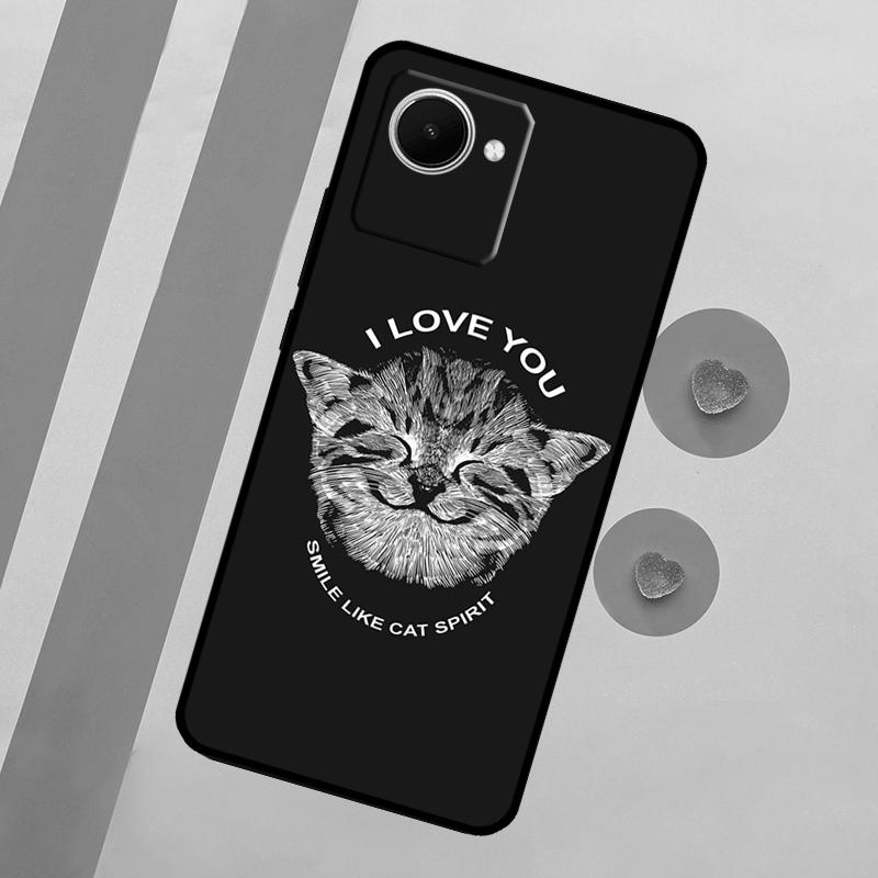 Funny Cat Art For Realme C71 C55 C53 C67 C75 C61 C33 C63 C51 C65 10 11 12 13 14 15 Pro Plus GT7 Pro Case