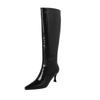 2025 New Pure Leather Inside and Out~ Sexy Pointed Stiletto But Knee Knight Boots Genuine Leather Boots for Women