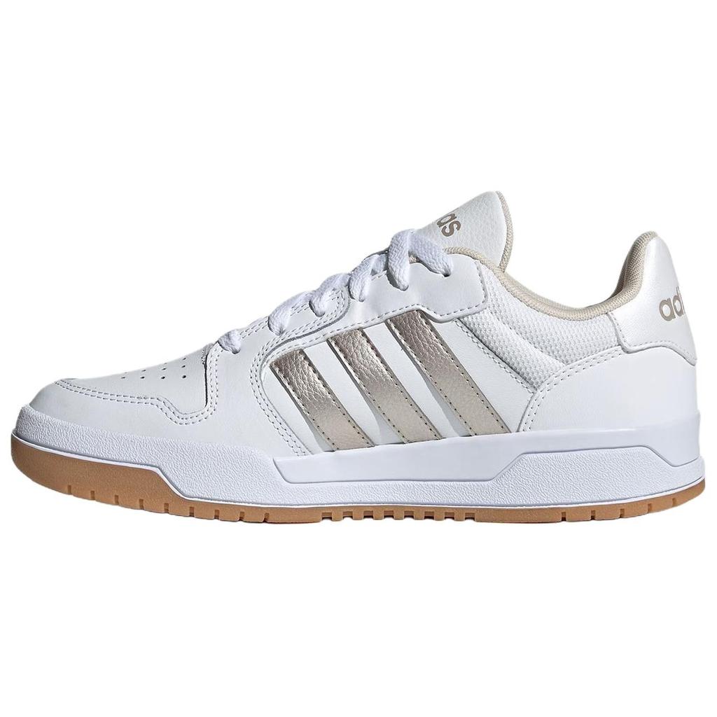 Adidas ENTRAP Textile, Synthetic Leather Low top Skateboard Shoes Unisex White Gold JP9960
