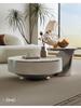Modern Minimalist Round Coffee Table with TV Cabinet for Small Living Rooms