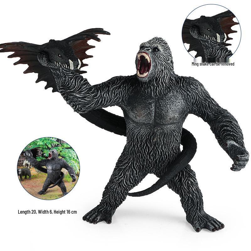 Large Realistic Dinosaur and Gorilla Toy Model Set