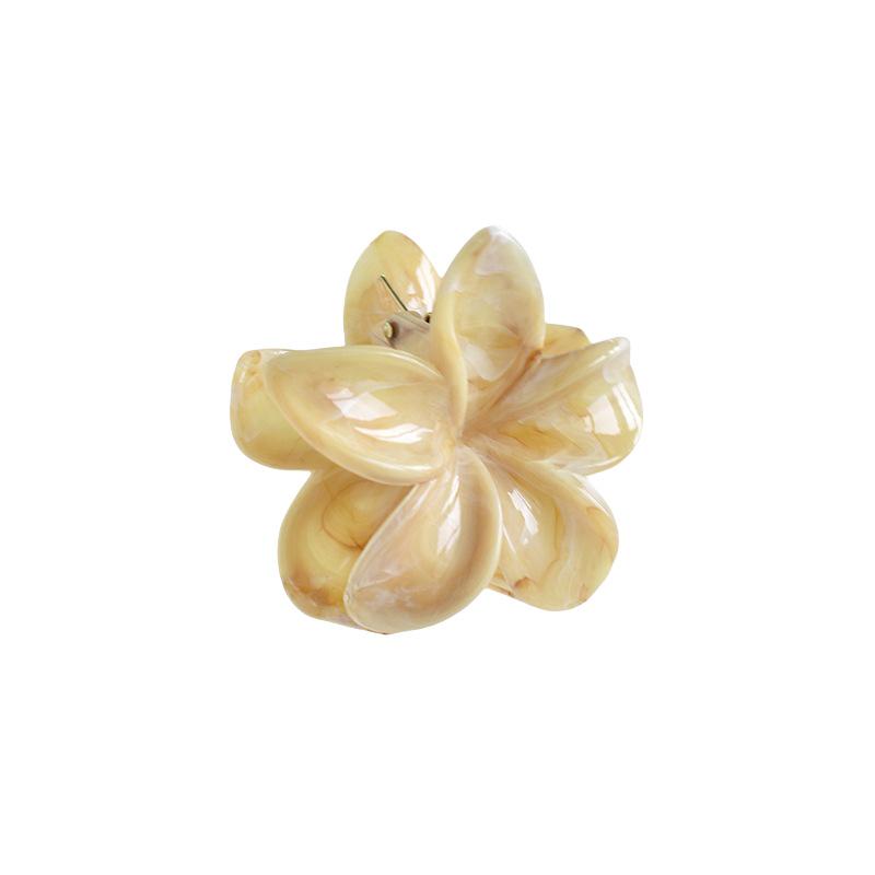 7cm Frangipani Hair Claw Clip - Colorful, Versatile Updo & Ponytail Accessory