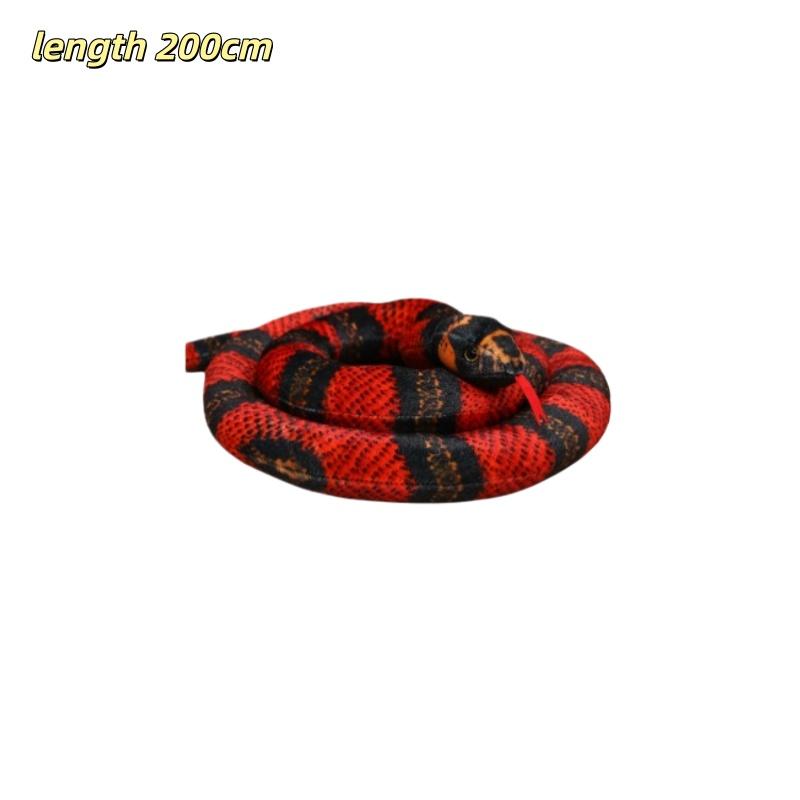 Simulated Snake Plush Toys Rattlesnake Python Green Snake Stuffed Doll Fun Prank Toys Collection Home Decor Toys Birthday Gifts