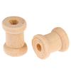 100Pcs Wooden Empty Thread Spools Wood Bobbins Reels Organizer Sewing Tools