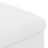 Storage Ottoman White 40 x 40 x 45 cm Faux Leather