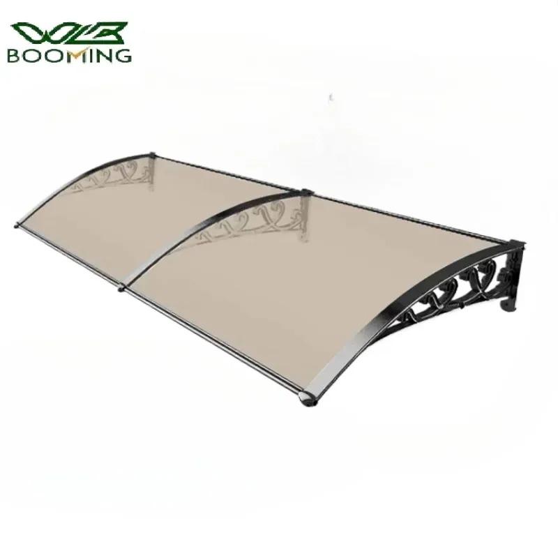 Sunshade Polycarbonate Sunshade Aluminum Alloy Bracket Door and Window Eaves Rain Cover Large-sized Silent Awning