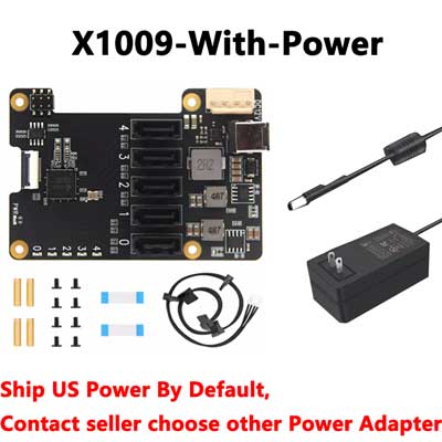 X1009 Raspberry Pi 5 PCIe To 5-Port SATA SATA3.0 (NOT BOOT From SATA)