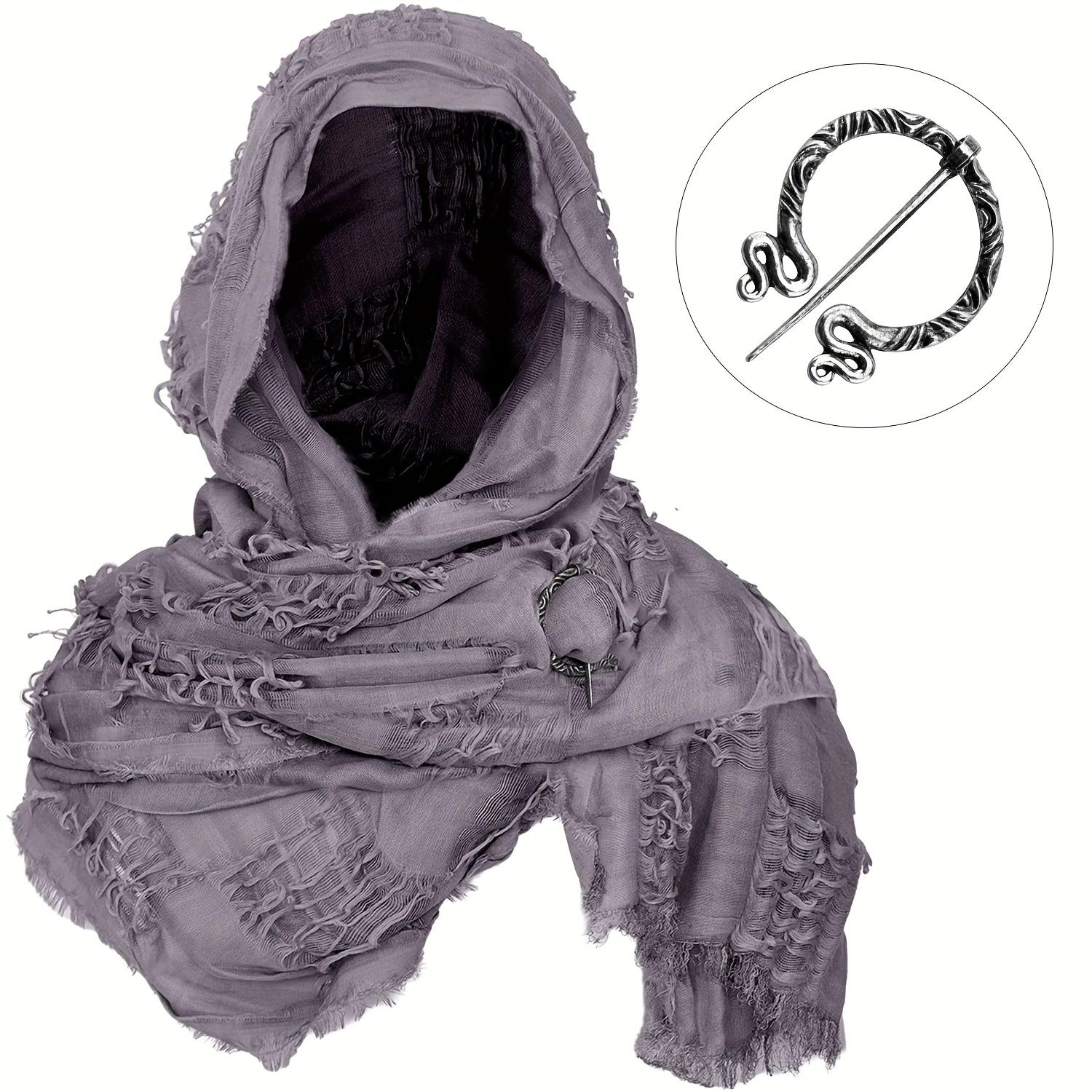 

1 шт. Плащ средневекового рыцаря Костюм на Хэллоуин Полиэстер Ренессансный плащ с капюшоном LARP Косплей Фото реквизит Шарф Шарф 70X200CM