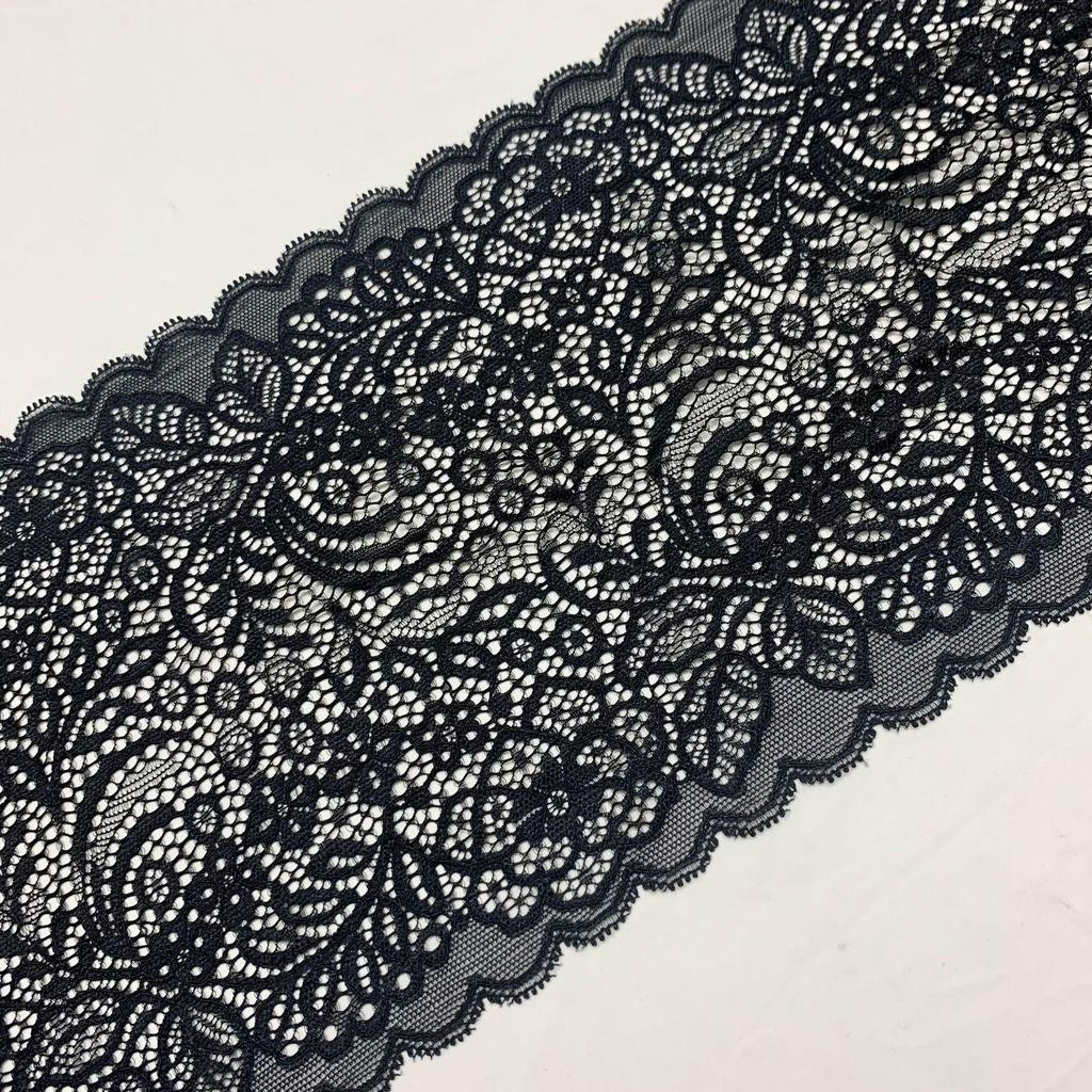 Elastic Lace Trim with Nylon Core-Spun Yarn - Underwear Accessory