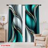 2 Stück 2D-Flachdruck Elegante Moderne Dunkelgrün Grau Druck Vorhänge Spezielles Design Für Wohnzimmer Schlafzimmer Und Arbeitszimmer Maschine