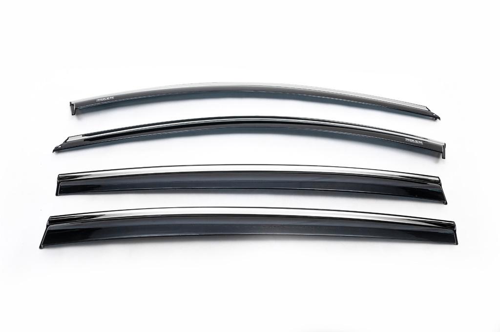 Windshields with Chrome HB (4 Pcs, Niken) for Renault Megane III 2009-2016