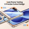 Galaxy Z Flip 8 Folding Phone Case with Hinge Protection Built-in Screen Protector and Camera Cover-Gold