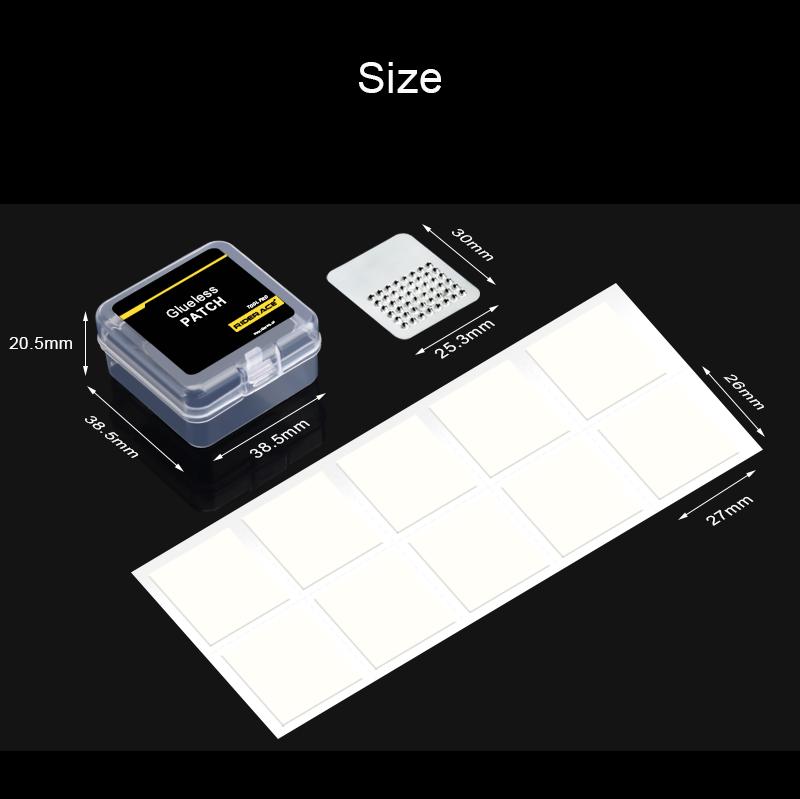 Bicycle Tire Patch Repair Tool Kit Glue-Free Quick Drying Portable Rubber Fetal Repair Bike Inner Tube Glueless Chip Patches Kit