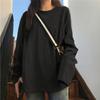 Women's Crew Neck Long Sleeve Loose Fit Tee Casual Solid Color Basic Fall Top