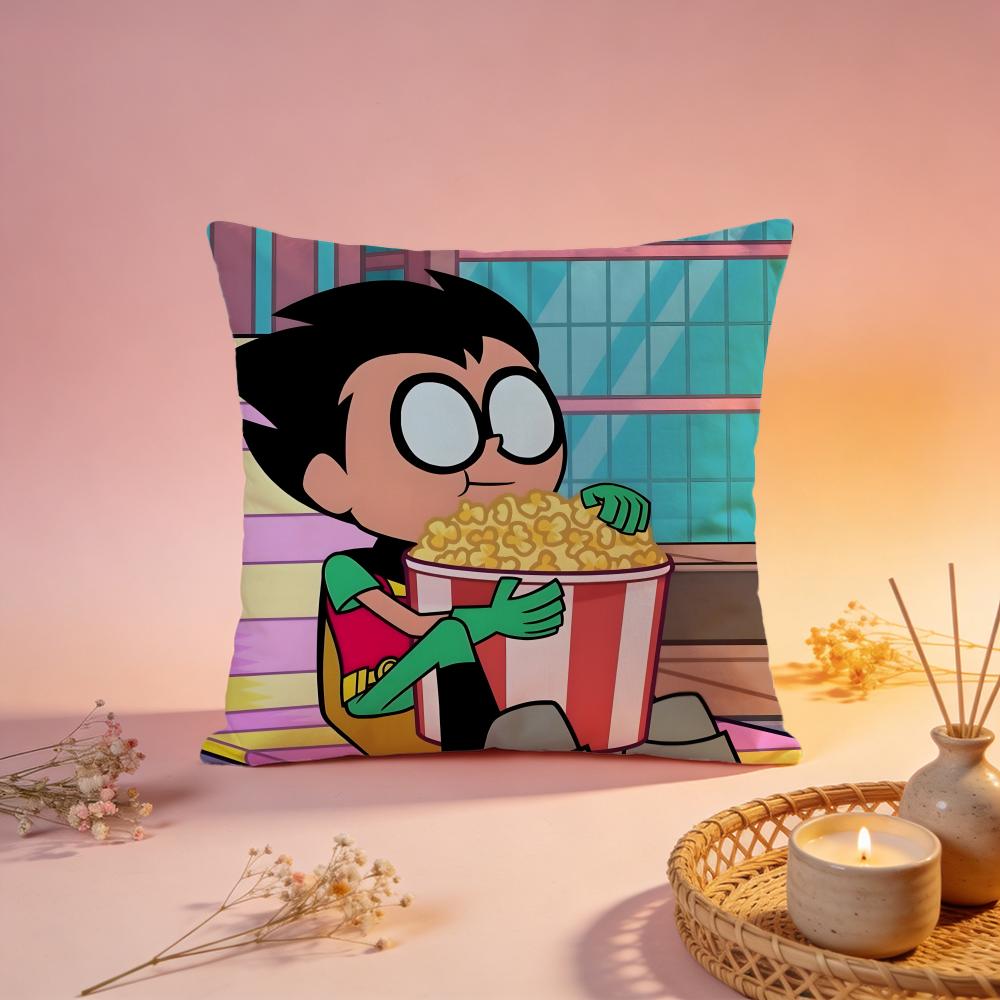 Trendy TTeen Titans Good Cushion Cover Comfortable Durable Pillow Cover MultiScene for Home Office Car Sofa