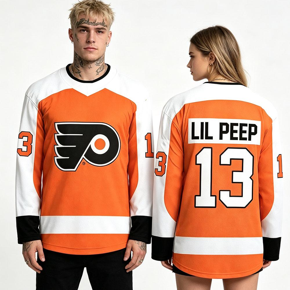 Lil Peep 30th Birthday Celebration 2026 Tour Hockey Jersey Long Sleeve Men Women Streetwear Hip Hop Retro Sportswear T-shirts