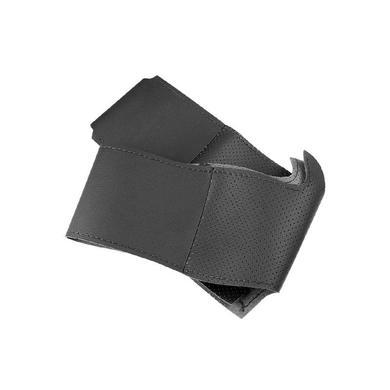 Car Steering Wheel Cover For Land Rover Range Rover Evoque 2012 2013 2014 2015 2016 2017 2018 Black Perforated Microfiber