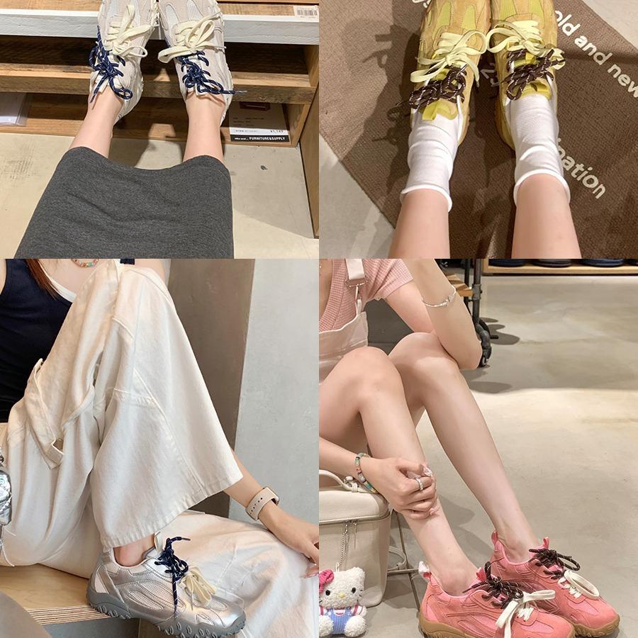 Grape mother studiolee inner height increase classic soft baseplate shoes round head splicing breathable mesh German training Forrest Gump shoes