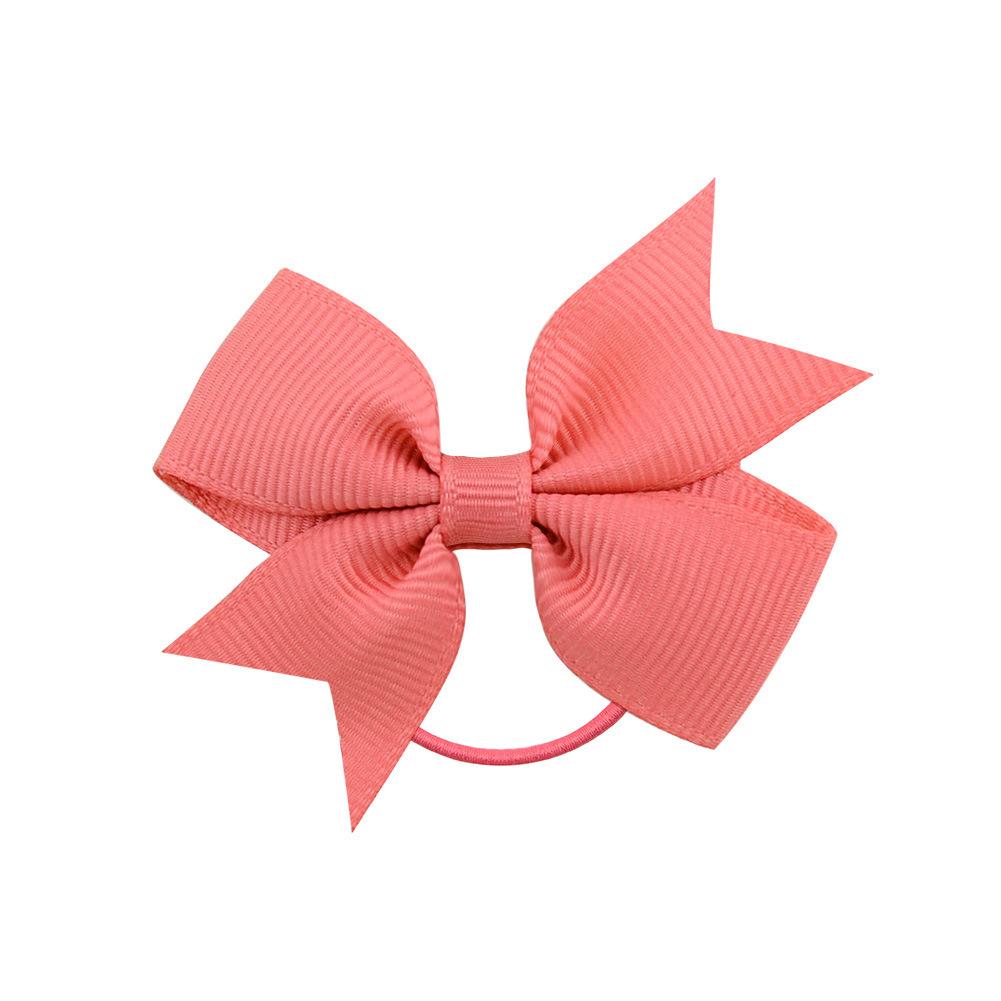 Children'S Versatile Xiaoqi Small Bow Solid Color Rubber Band Hair Band Baby Headgear Girls Hair Accessories 028