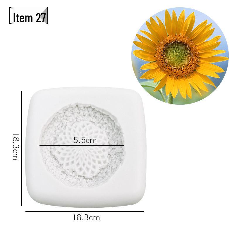 Blütenblatt Silikon Fondant Form Set - Lebensmittelqualität für Baum- und Blumenprägung.