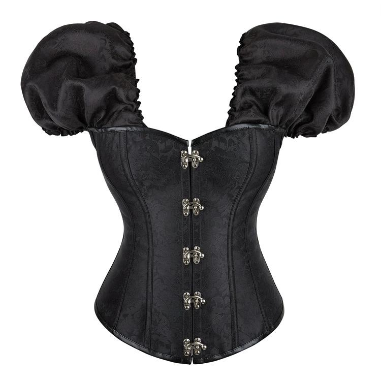 JYL TS Gothic style short sleeved retro European and American style women's vest shaping top