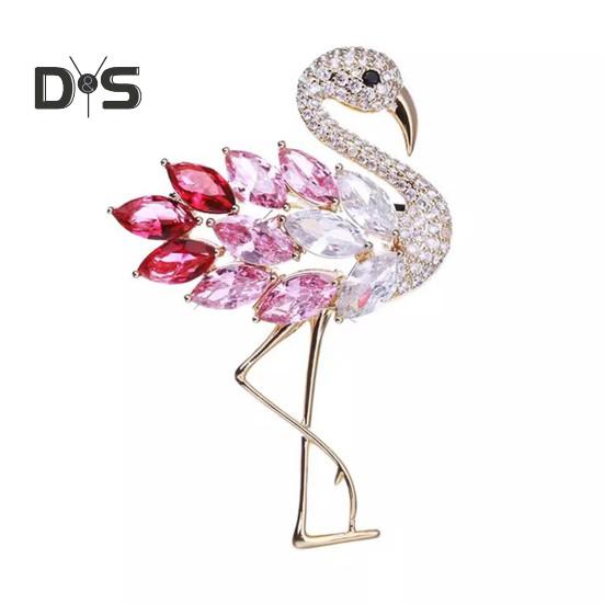 

Женская брошь в форме фламинго со стразами, декоративная, противоскользящая, износостойкая, для пальто, воротника, шляпы, шарфа, украшения для одежды, ювелирные изделия для выпускного бала Flamingo