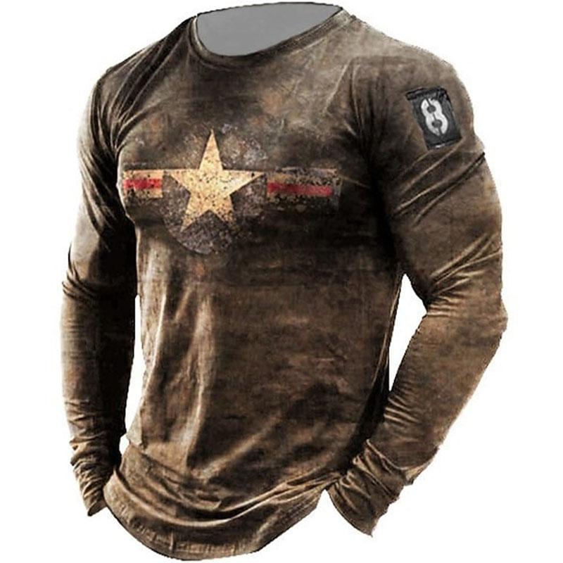 Vintage Men's Imitation Cotton T Shirts Spring Autumn Crew Neck Loose Long Sleeve Casual Top Tees Men Clothing Oversized T Shirt