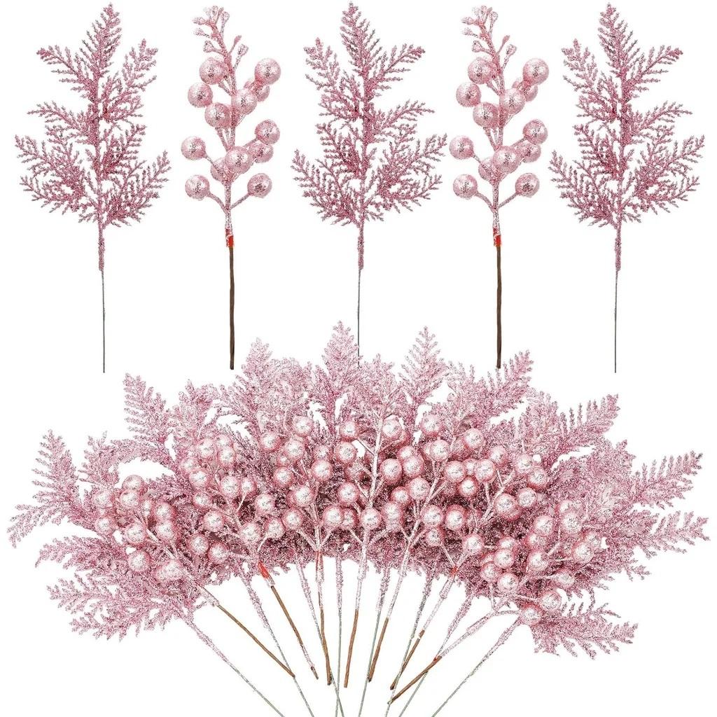 5Pcs Artificial Berry Christmas Decoration Christmas Tree Ornaments Home Room Decor Navidad New Year 2025 Garland Gift Accessory