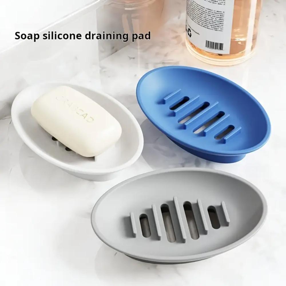 Silicone Soap Box Storage Bathroom Drain Rack Student Dormitory Soap Holder Household Organizer Bathroom Accessories Soap Case
