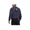 Adidas Fleece-Lined Warm-Up Jacket With Logo Print Men Outerwear Legend-Ink-Blue GP0977