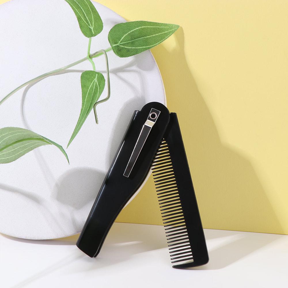 Mulitfunctional Portable Folding Comb Hairdressing Oil Head Styling Comb Travel