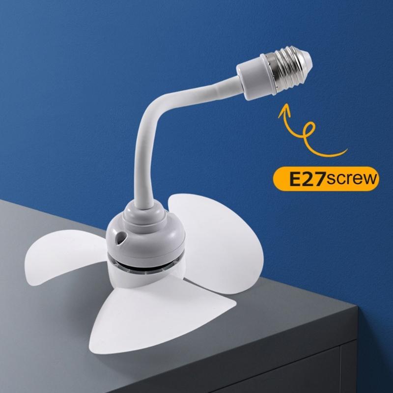 5.5inch Chandelier Fan E27 Thread Ceiling Fan 360 Degree Adjustment Low Noise Electric Fan Cooling Fan for Indoor