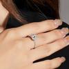 Heart Ring S925 Sterling Silver 1 Carat Moissanite Wedding Ring Mozzarella Ring