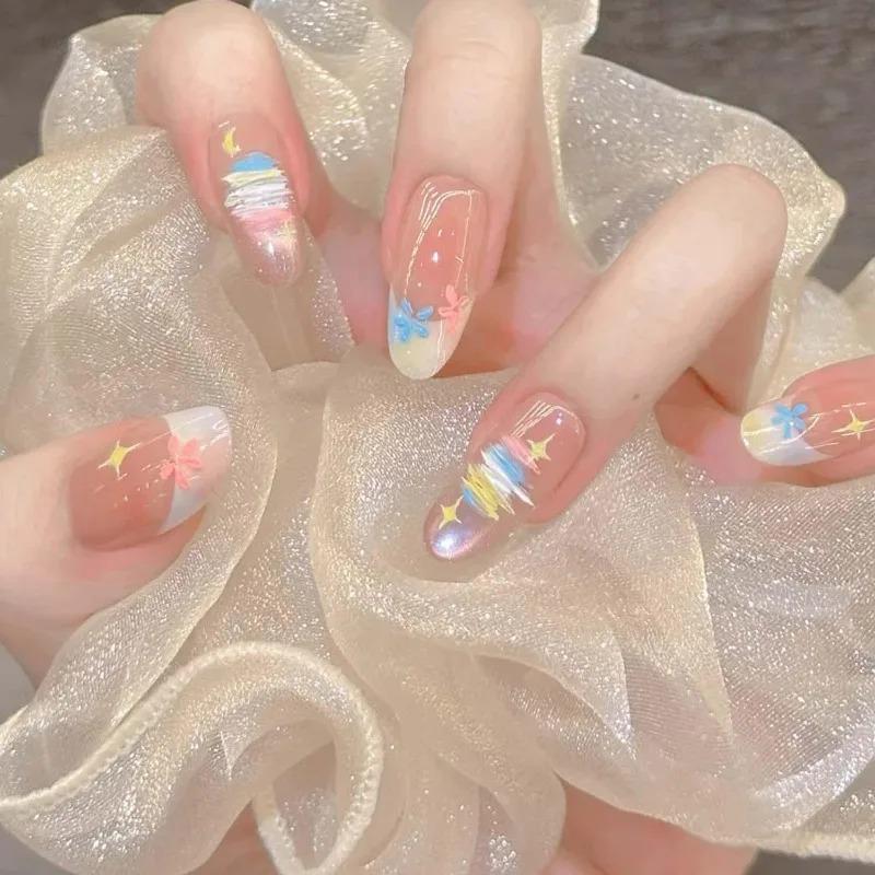 Cute Cartoon Pig Cat Palette DIY Mini Portable Nail Art Palette Manicure Organization Nails Polish Templates Painting Boards